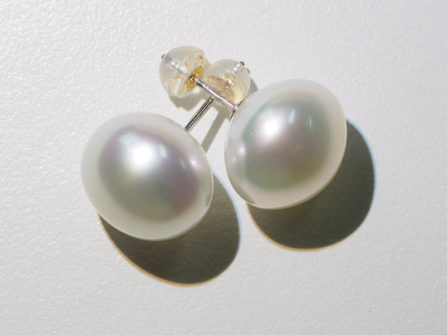 Australian South Sea Pearl Stud Earrings 14-15mm | Tayam Jewellery