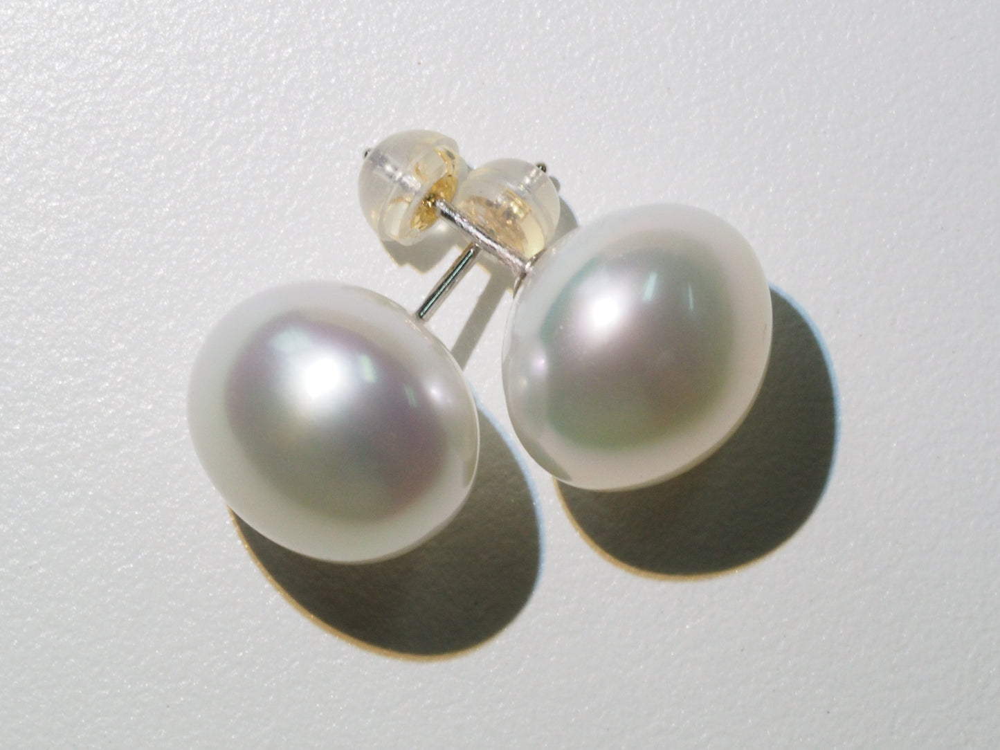 Australian South Sea Pearl Stud Earrings 14-15mm | Tayam Jewellery