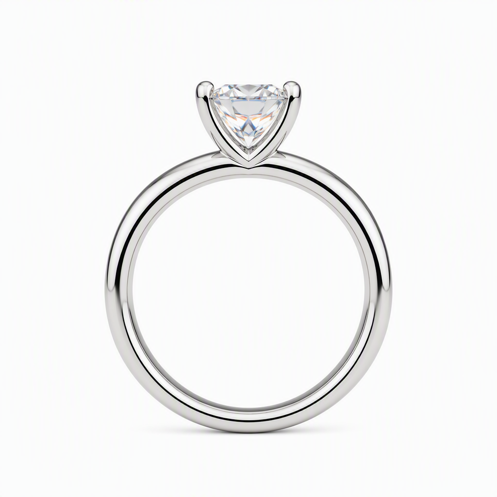 Claw solitaire engagement ring side profile — bespoke Sydney CBD | Tayam Jewellery