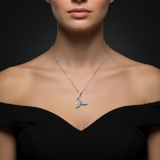 Mermaid Tail Diamond Necklace | Tayam Jewellery