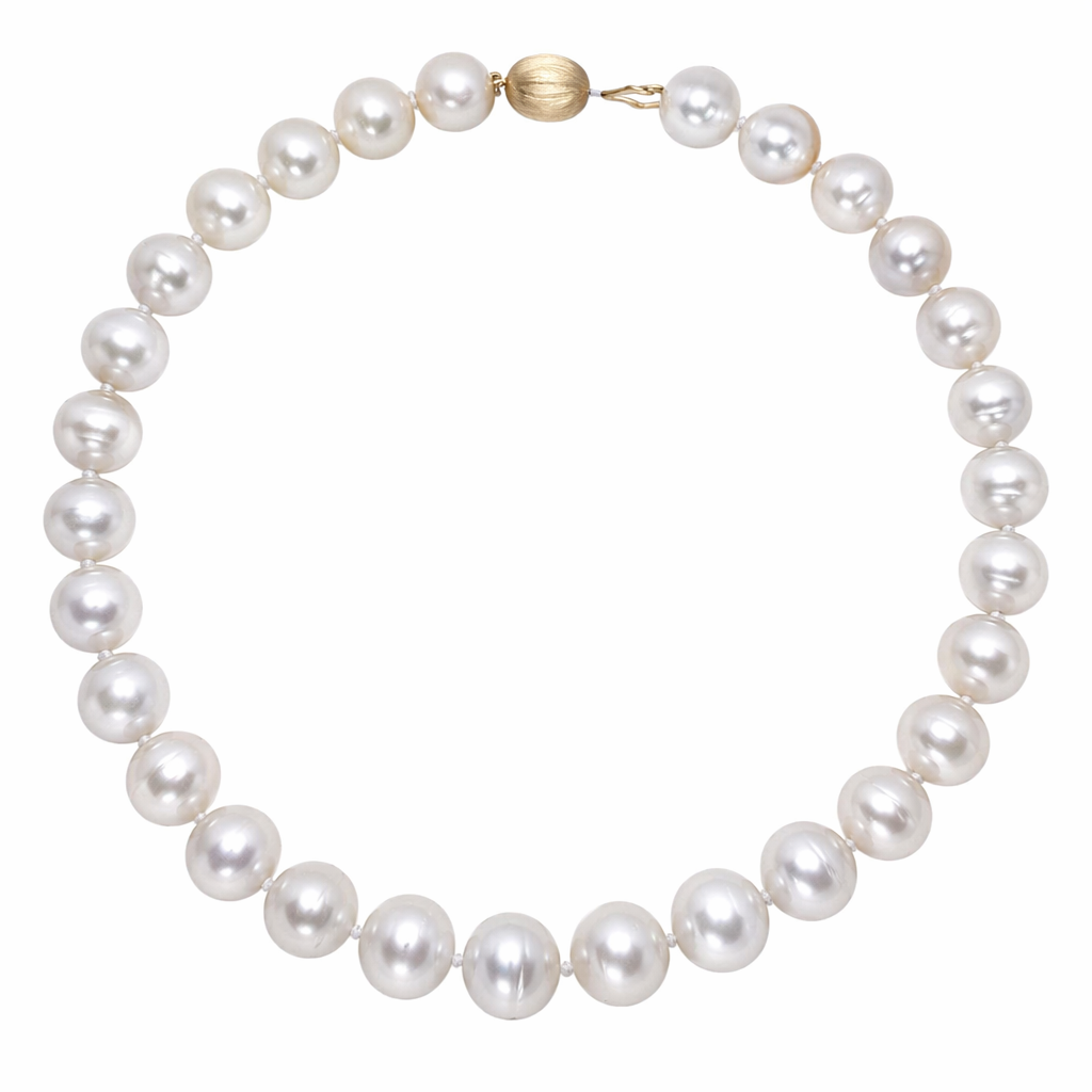 13-15.2mm AAA Circle Australian South Sea Pearl necklace with 18K yellow gold clasp | Sydney CBD