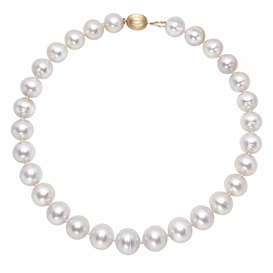13-15.2mm AAA Circle Australian South Sea Pearl necklace with 18K yellow gold clasp | Sydney CBD