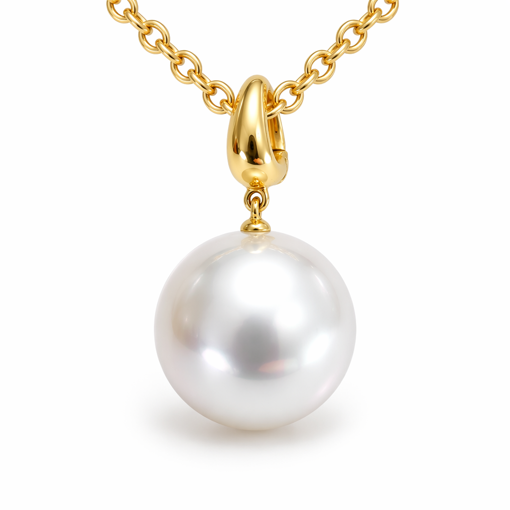 14.9mm Australian South Sea Pearl Pendant in 18K Yellow Gold | Sydney CBD | Tayam Jewellery
