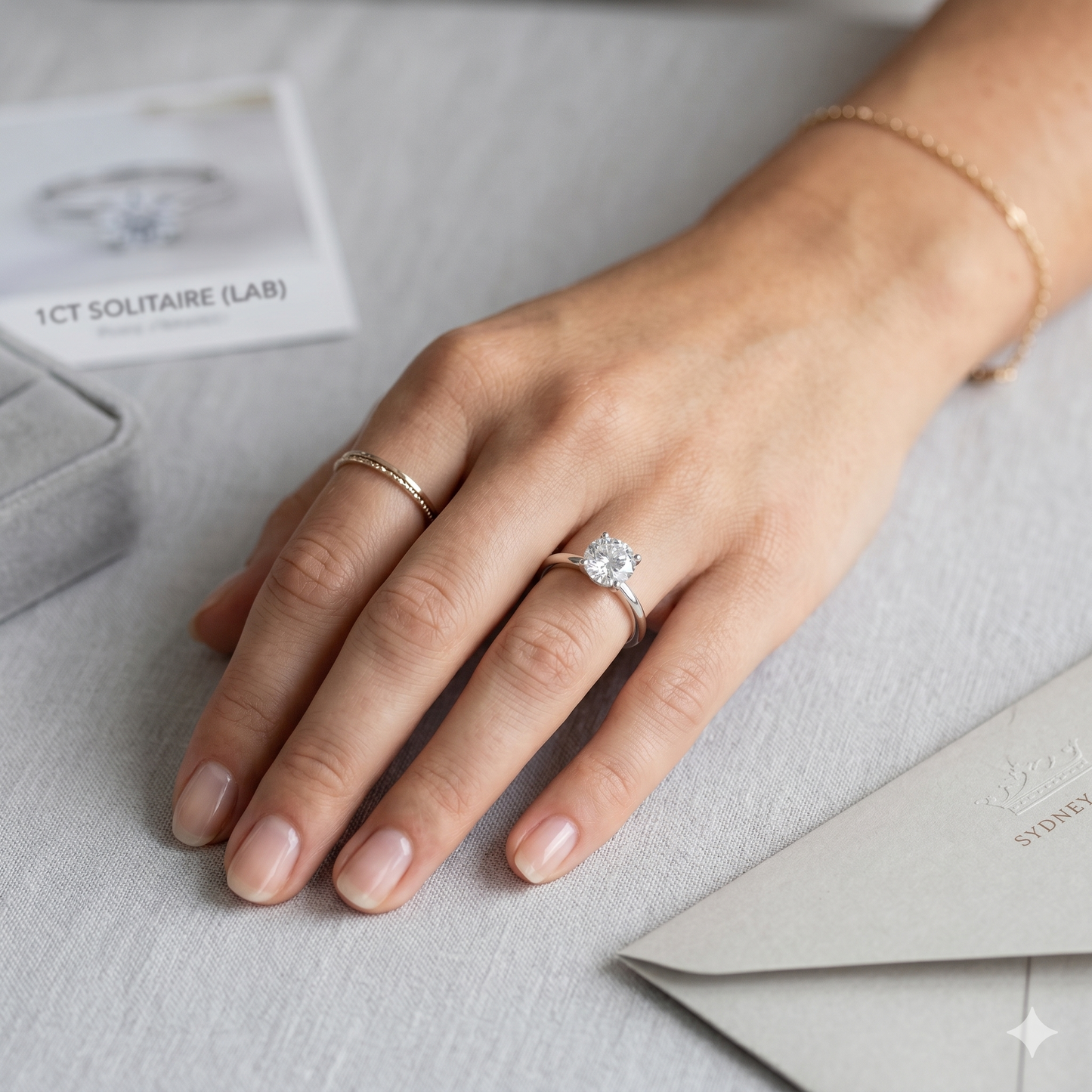 Bespoke 1ct Lab Grown Diamond Engagement Ring 18K Gold | Sydney | Tayam Jewellery