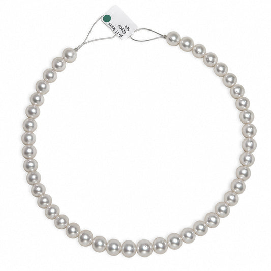 9-11.4mm South Sea pearl strand, 42 pearls, white pink overtones, AAA lustre | Tayam Sydney CBD
