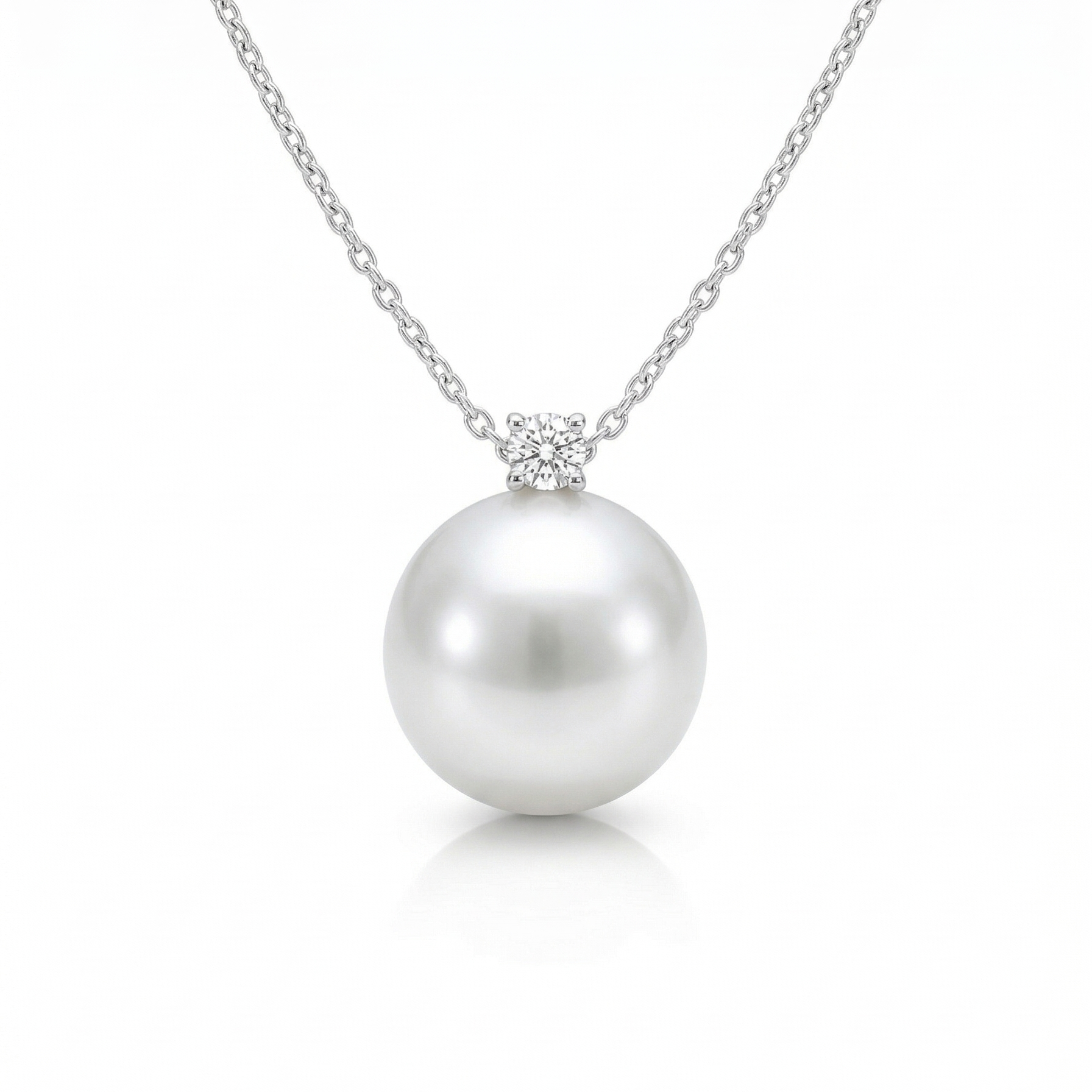 11-13mm Australian South Sea Pearl Pendant | 9K Gold & Lab Diamond (AAA Luster) | Tayam Jewellery