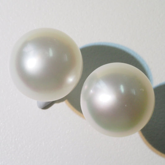 Australian South Sea Pearl Stud Earrings  14-15mm | Tayam Jewellery