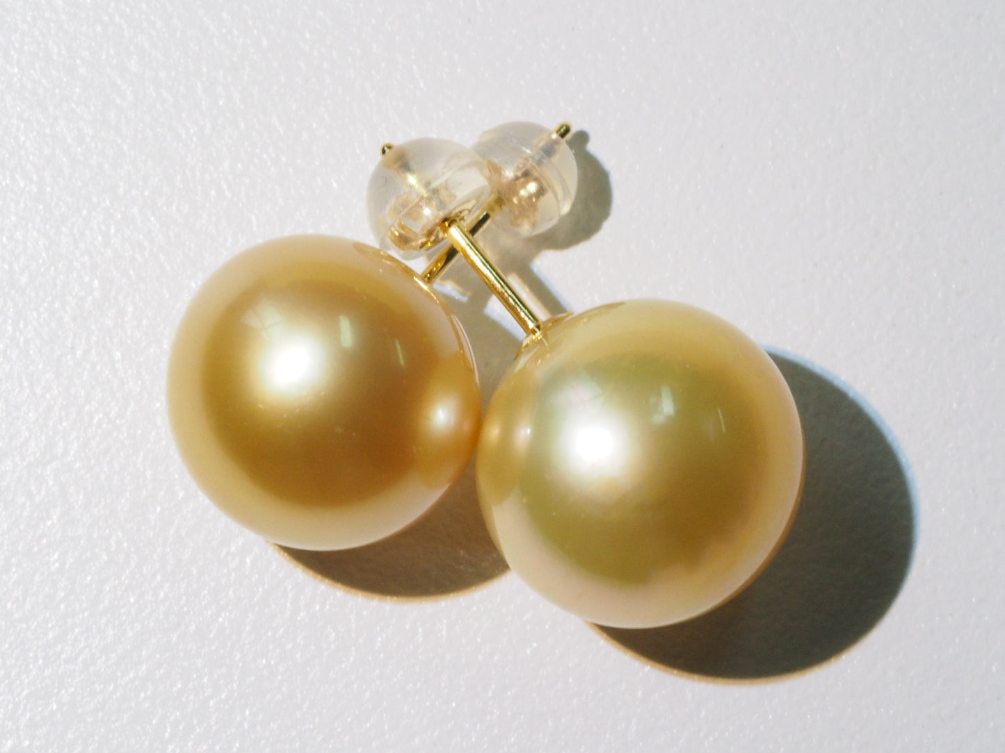 South Sea Golden Pearl Earrings (13mm) | Tayam Jewellery