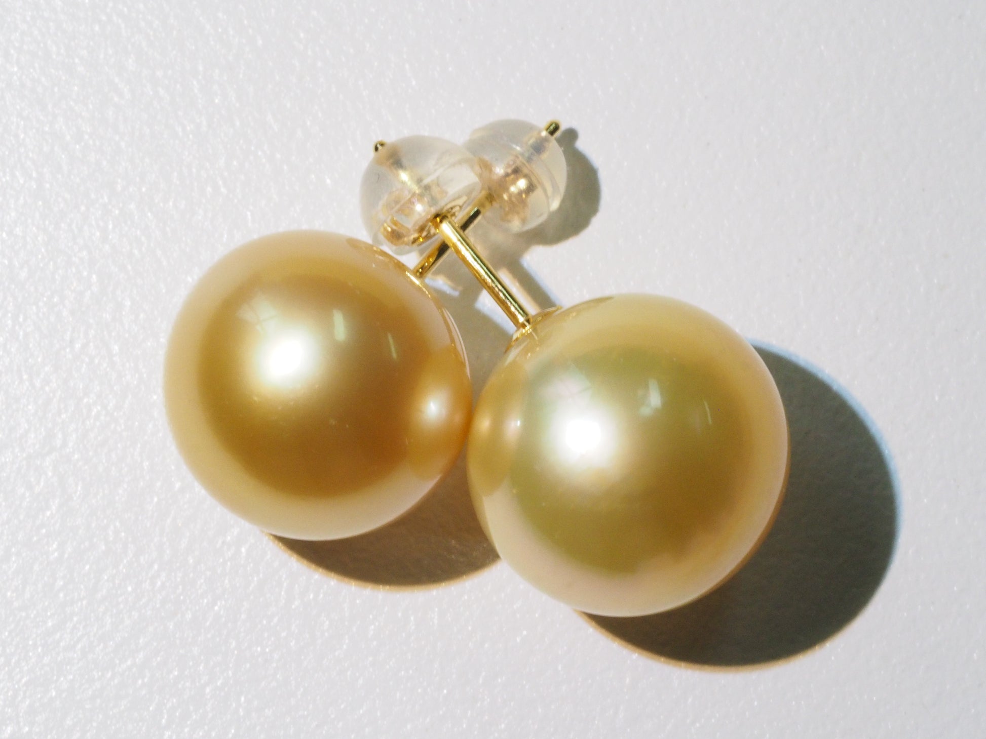 South Sea Golden Pearl Earrings (13mm) | Tayam Jewellery