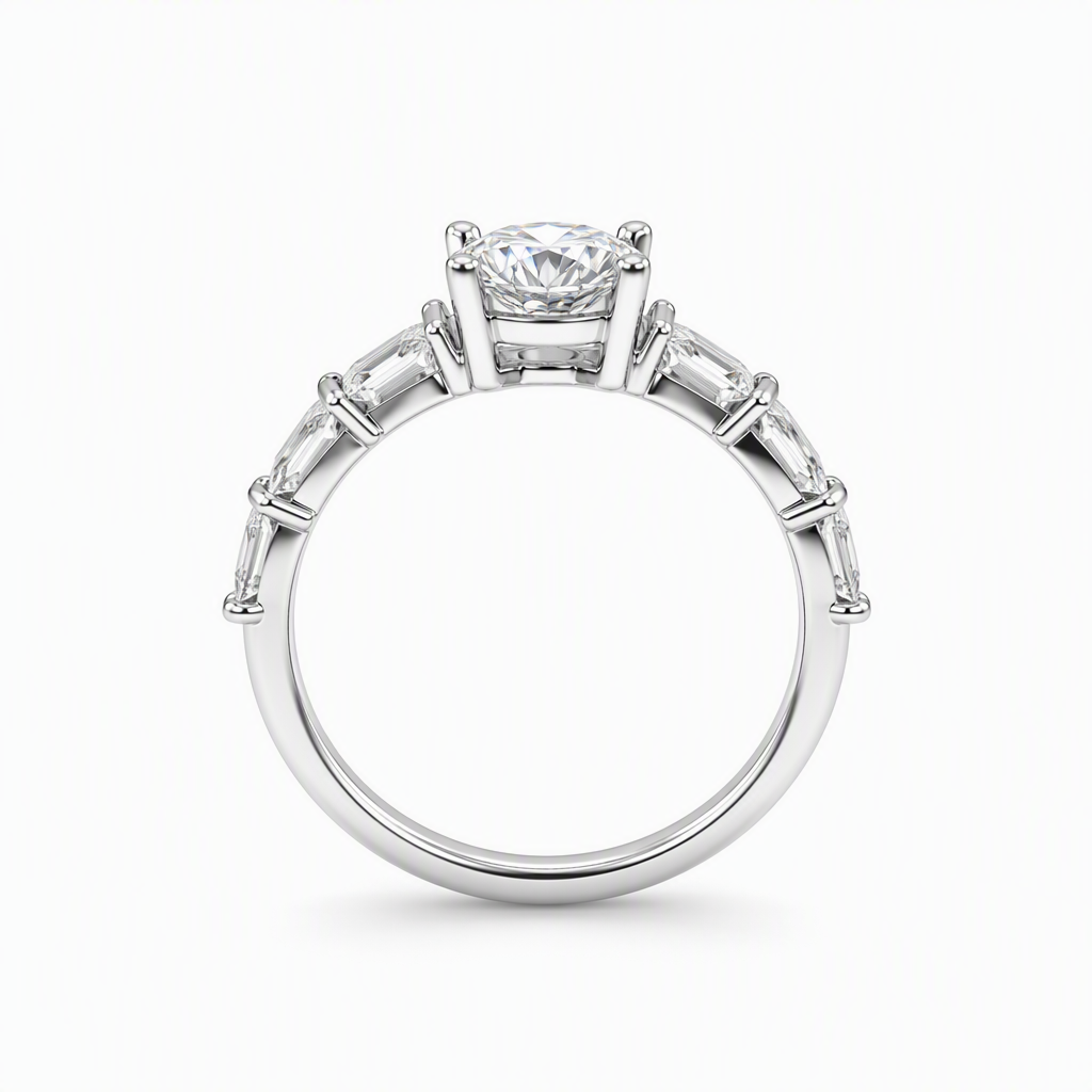 Oval marquise band ring side profile — bespoke Sydney CBD | Tayam Jewellery