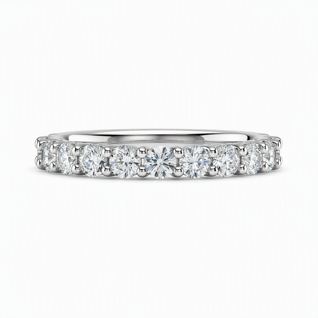 Platinum U prong full eternity diamond band | Tayam Jewellery Sydney CBD