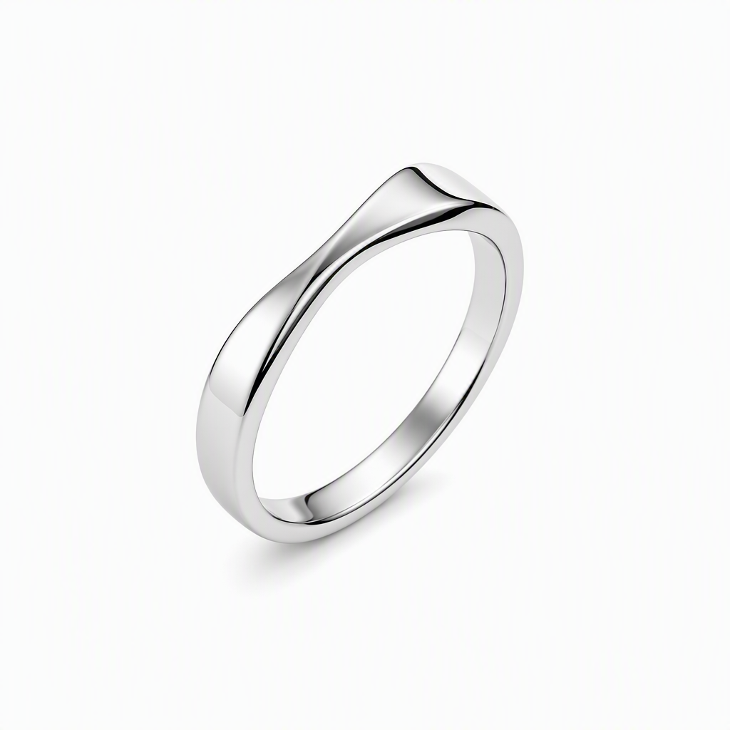 Infinity wedding ring side profile — 18K gold bespoke band | Tayam Sydney