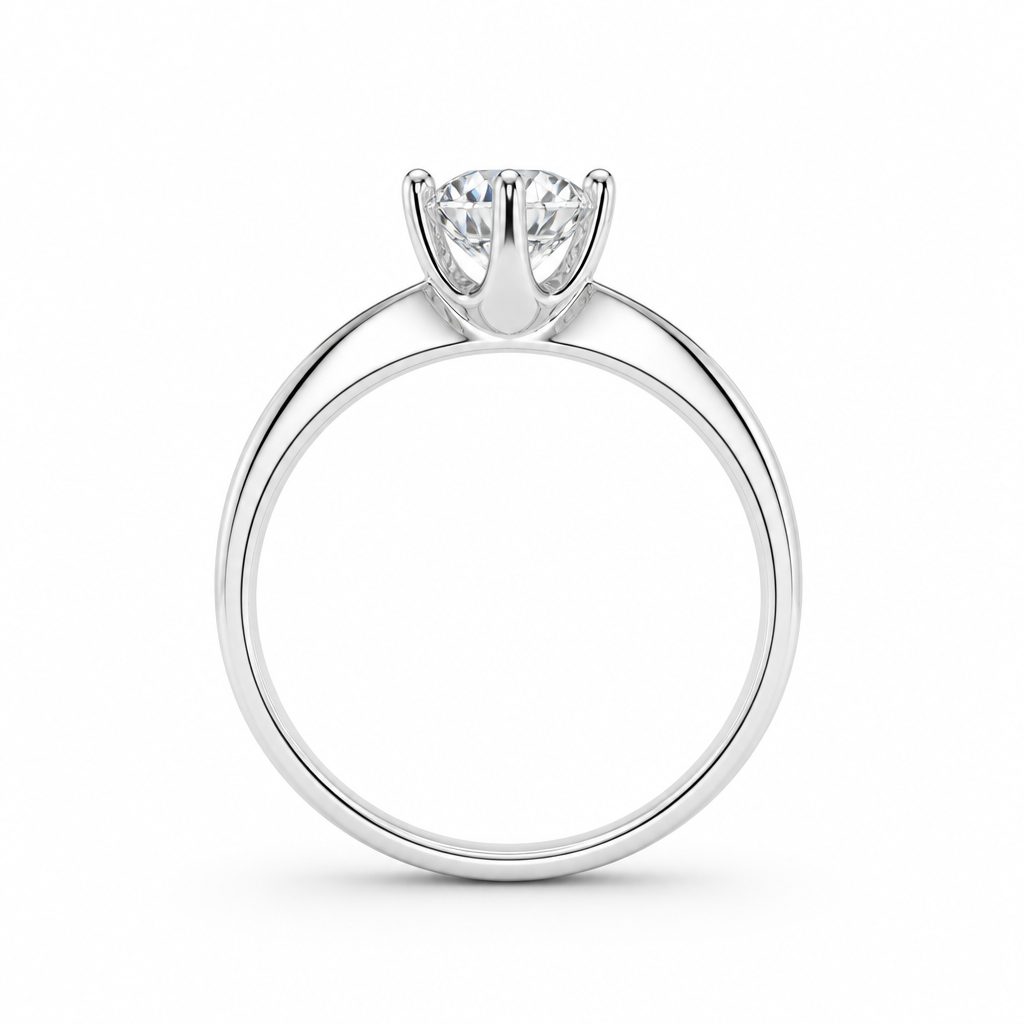 Two row pave engagement ring side profile — bespoke Sydney CBD | Tayam Jewellery