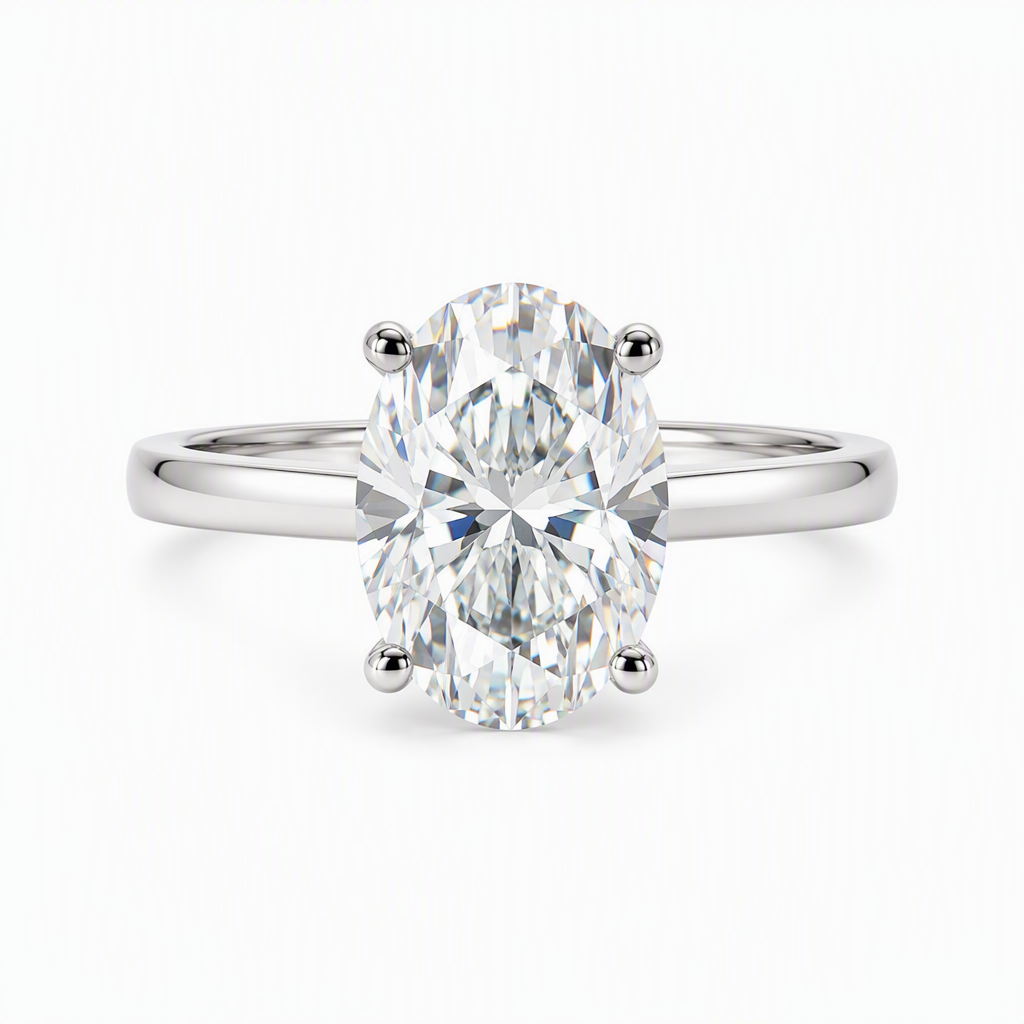 2ct oval lab grown diamond claw solitaire engagement ring | Tayam Sydney CBD
