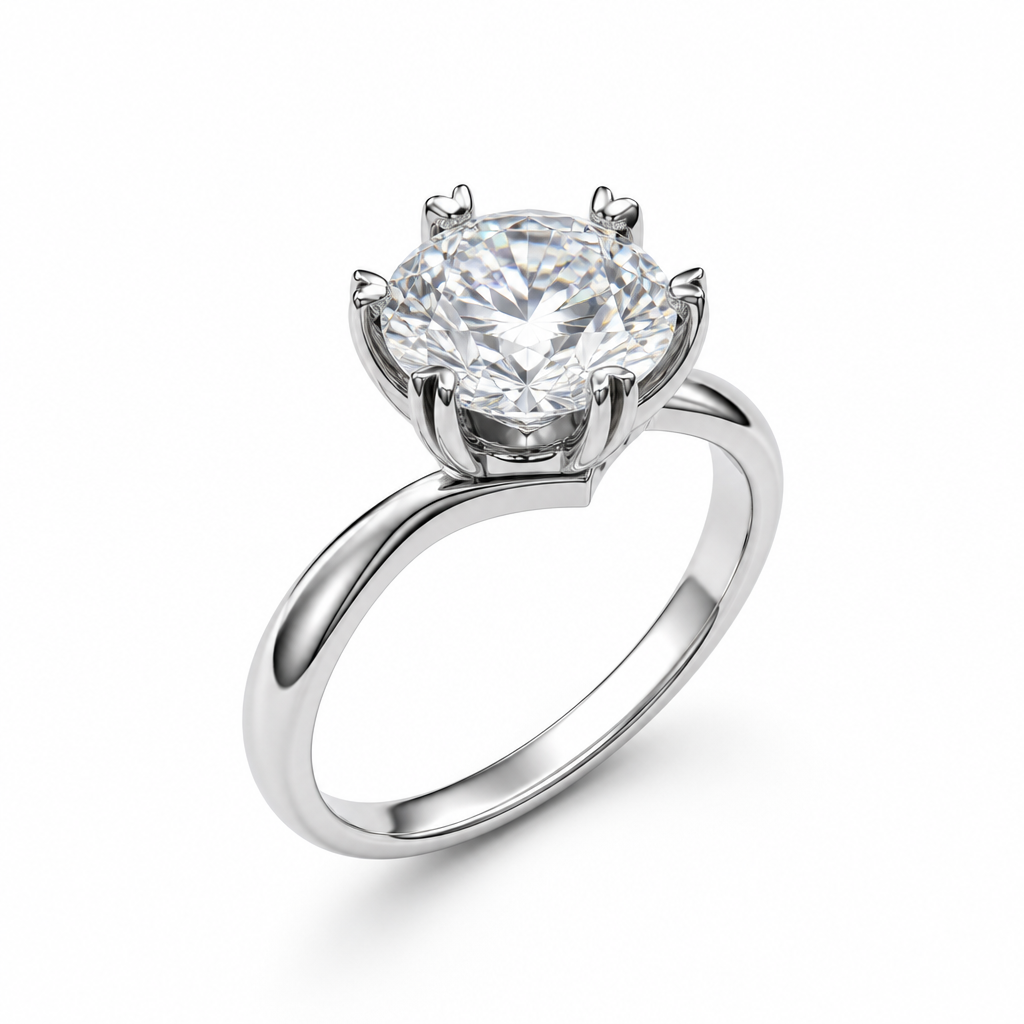 Heart prong solitaire side profile — bespoke engagement ring Sydney CBD | Tayam