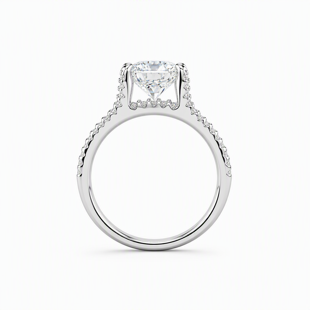 Split shank engagement ring side profile — bespoke Sydney CBD | Tayam Jewellery