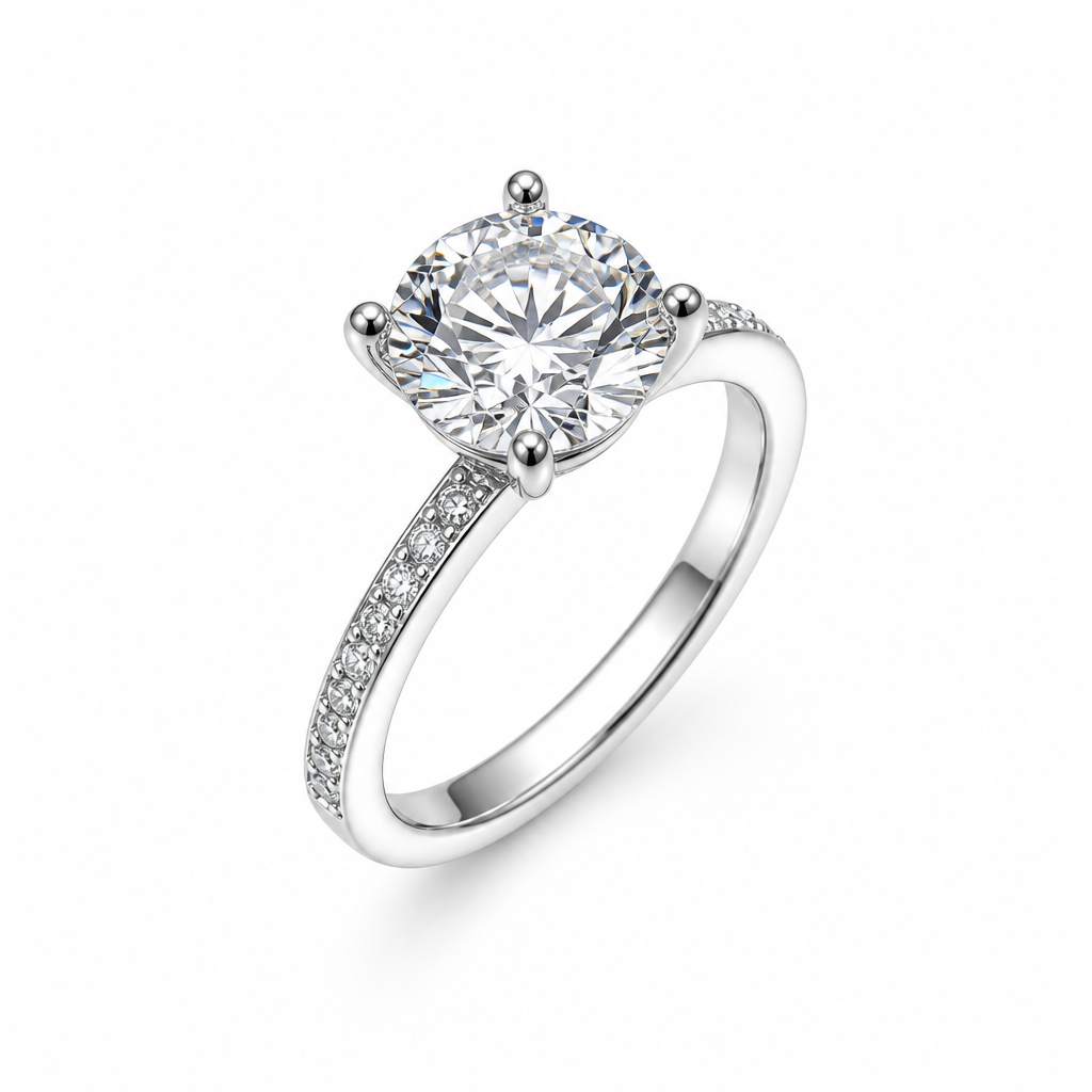 Diamond band solitaire close-up — 1.5ct D/E VVS lab grown | Tayam Sydney CBD