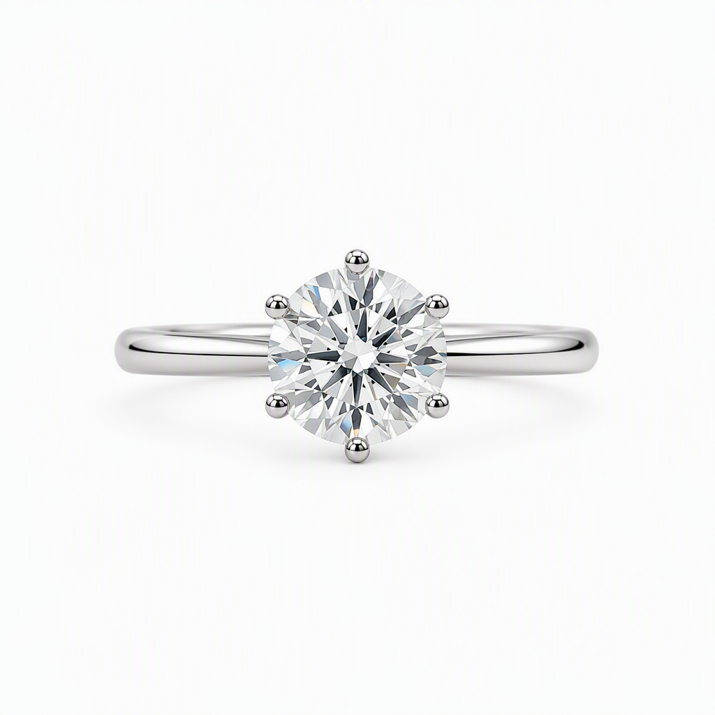 Six prong solitaire side profile — bespoke engagement ring Sydney CBD | Tayam