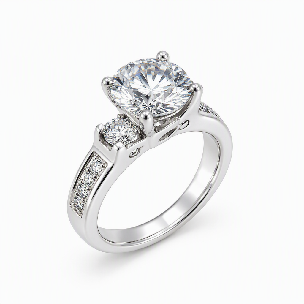 Trilogy diamond band ring side profile — bespoke Sydney CBD | Tayam Jewellery