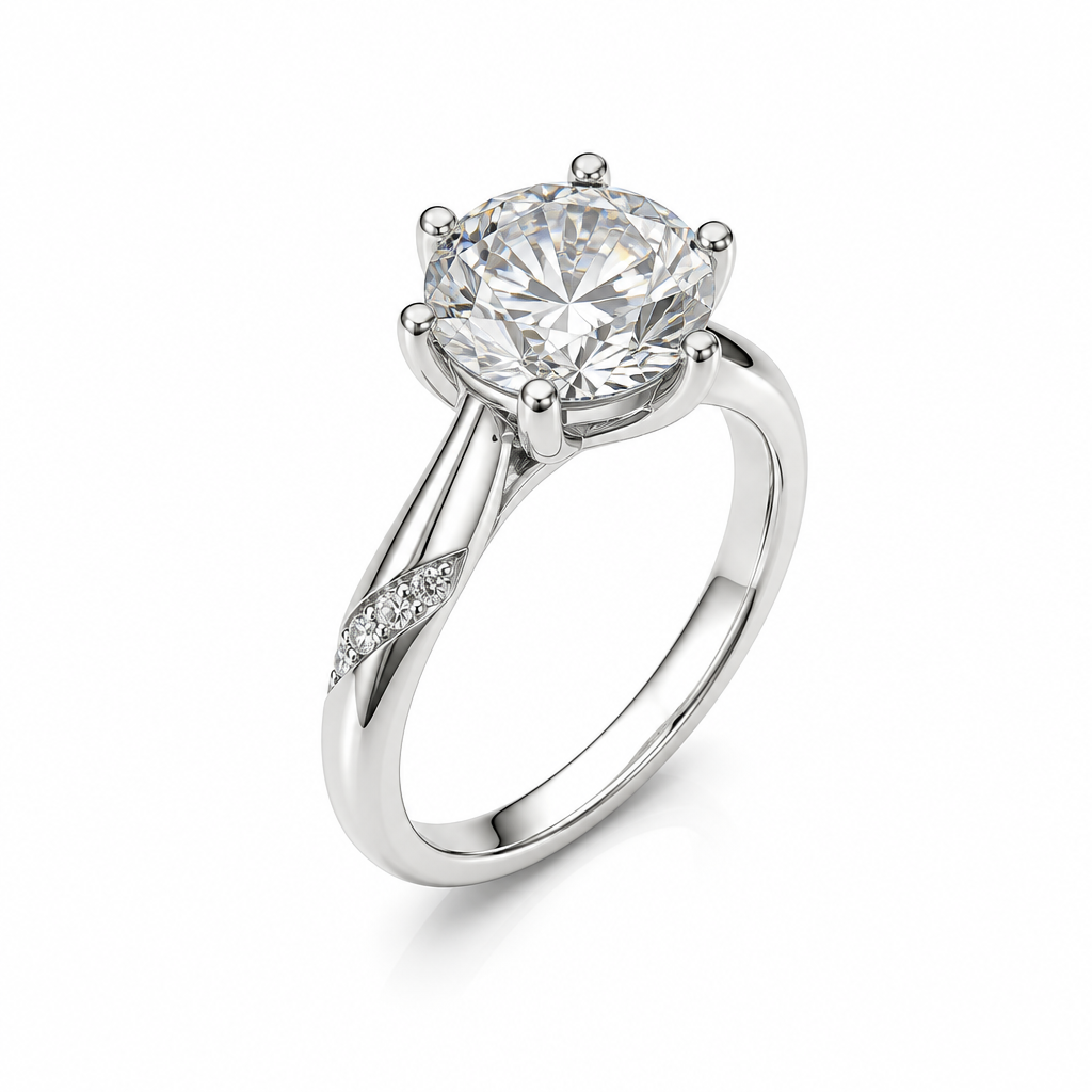 Pointed pave band close-up — 1.5ct D/E VVS lab grown diamond | Tayam Sydney CBD