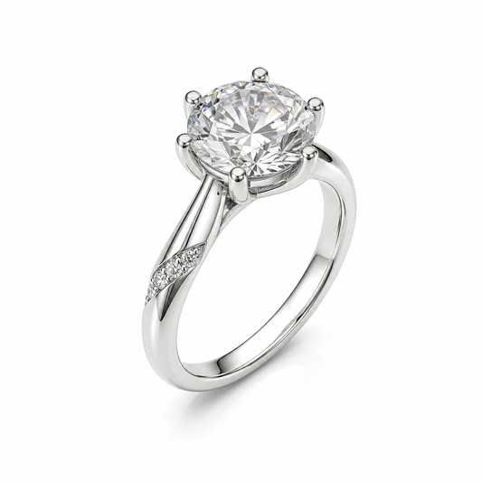 Pointed pave band close-up — 1.5ct D/E VVS lab grown diamond | Tayam Sydney CBD