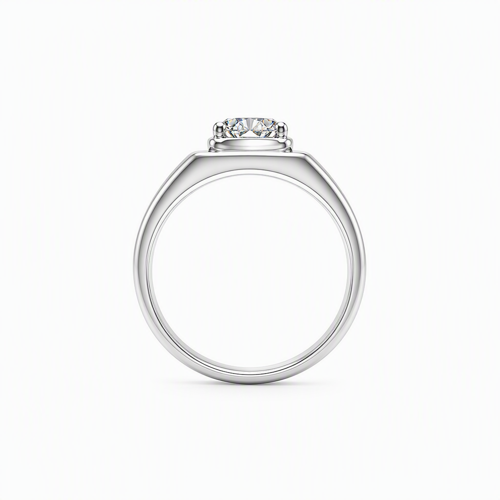 Extra wide pave band close-up — 1ct D/E VVS lab grown diamond | Tayam Sydney CBD