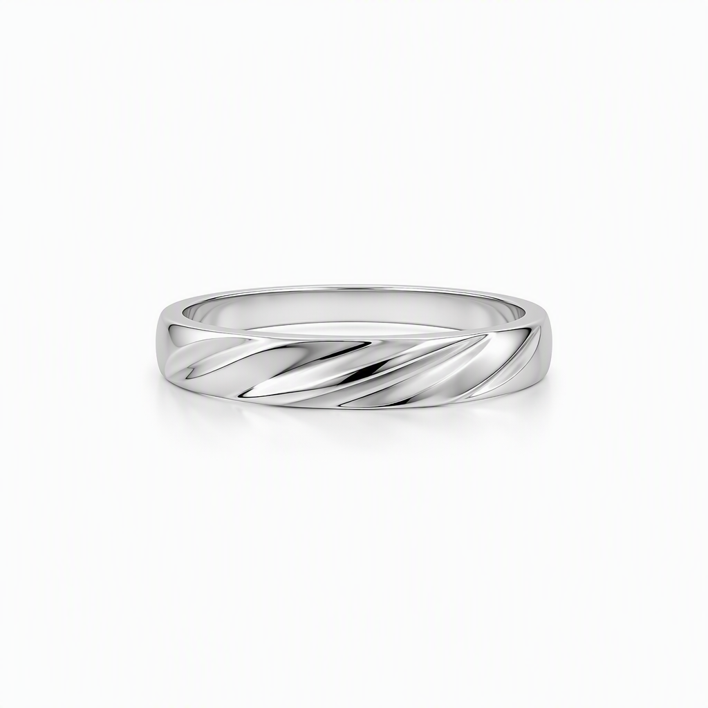 18K gold twist wedding band, unisex his and hers design | Tayam Jewellery Sydney CBD