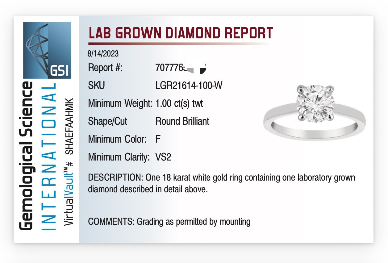 Bespoke 1ct Lab Grown Diamond Engagement Ring 18K Gold | Sydney | Tayam Jewellery