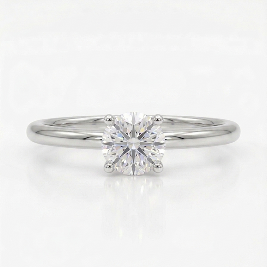 1ct lab diamond solitaire engagement ring 18K white gold four-prong | Tayam Jewellery Sydney CBD