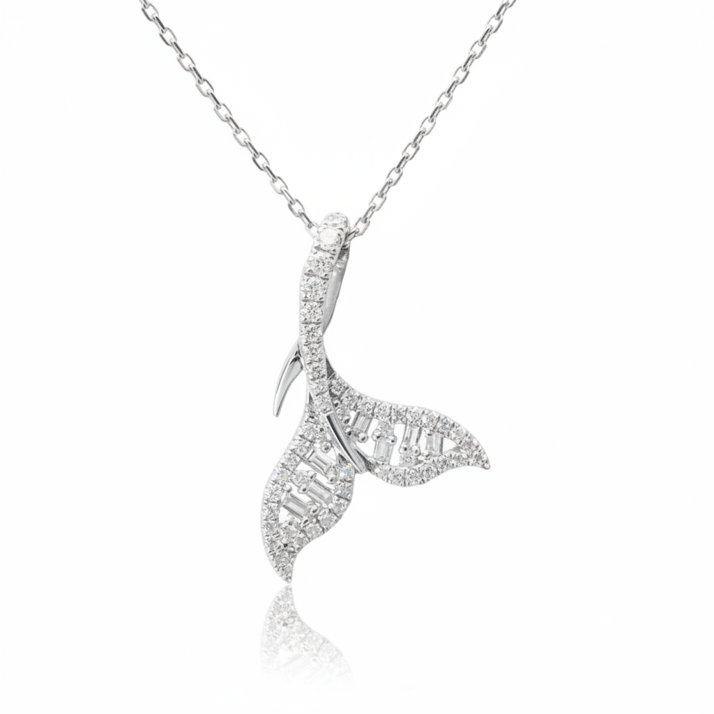 Mermaid Tail Diamond Necklace | Tayam Jewellery