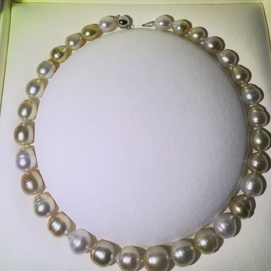 AAA 10.8-13.1mm Australian South Sea Circle Pearl necklace mix colour, 46cm — Tayam Jewellery Sydney CBD