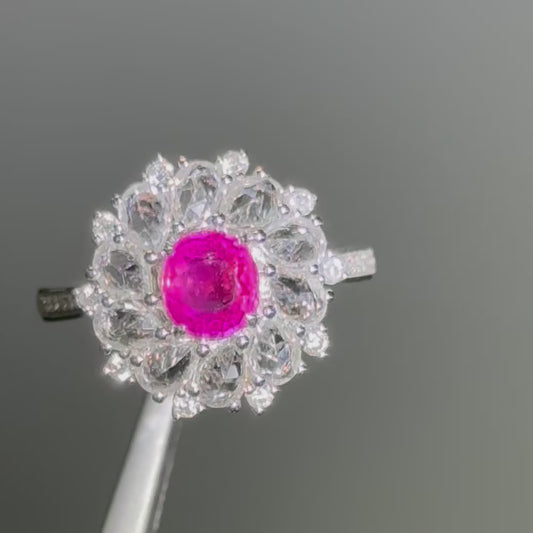Bespoke 1.42ct Pink Sapphire Engagement Ring | Sydney CBD