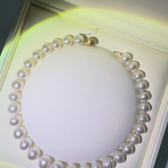 AAA 13-15.2mm Australian South Sea Circle Pearl necklace, 44cm — Tayam Jewellery Sydney CBD