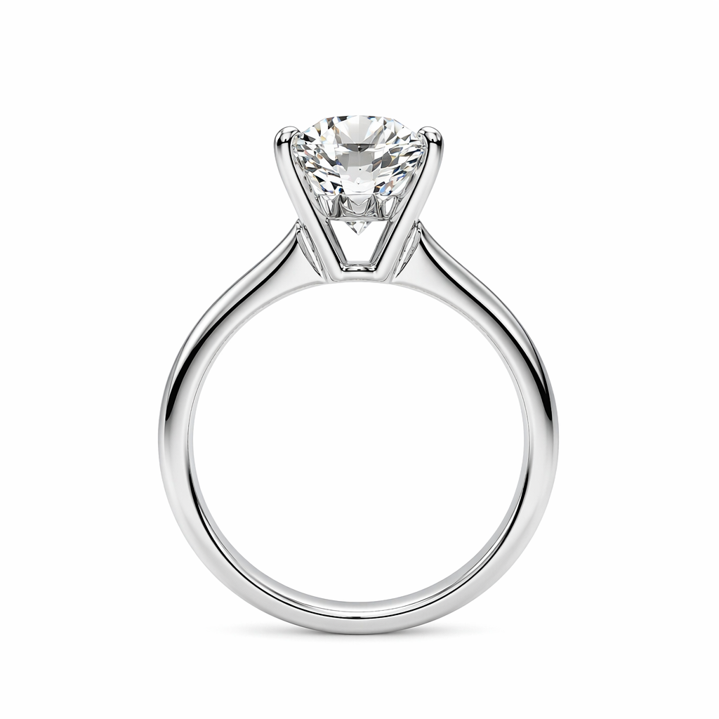 2ct round cut lab diamond solitaire ring close-up — D/E VVS bespoke | Tayam Sydney CBD