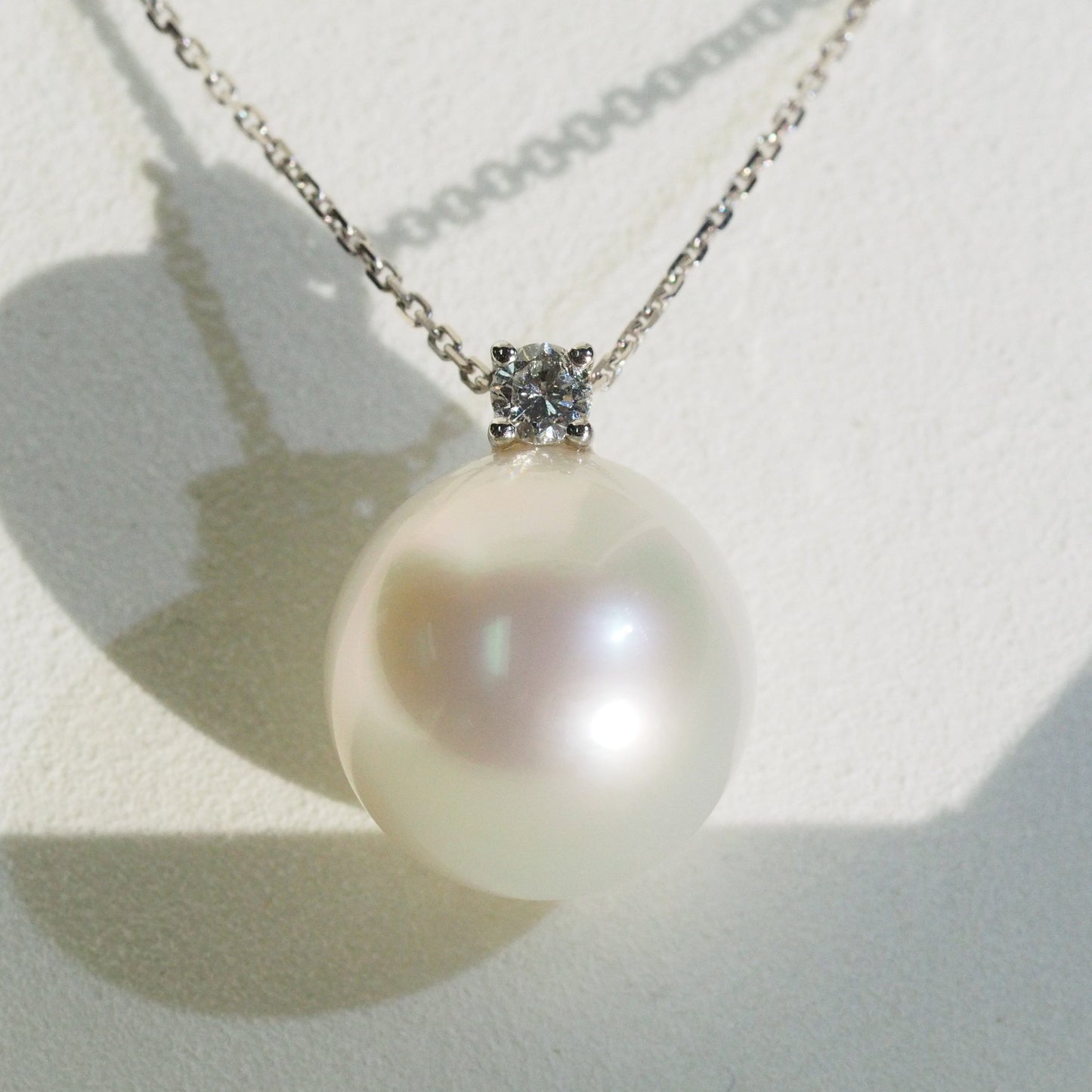 South Sea pearl pendant close-up — rare 15.5mm collector's piece 18K white gold | Tayam Sydney CBD