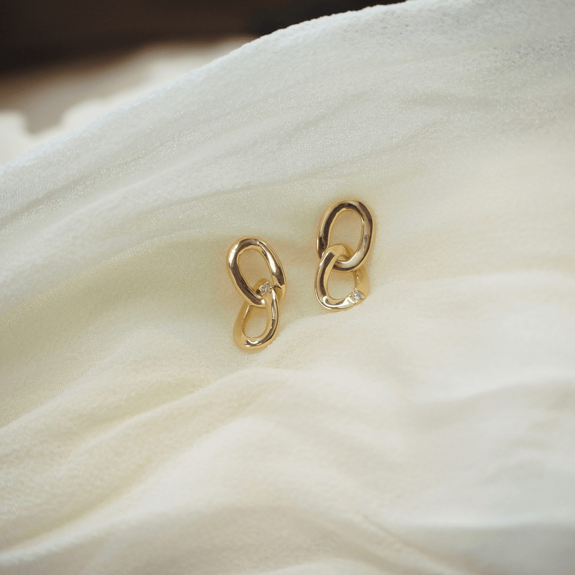 Chain Earring with diamond | Tayam Jewellery