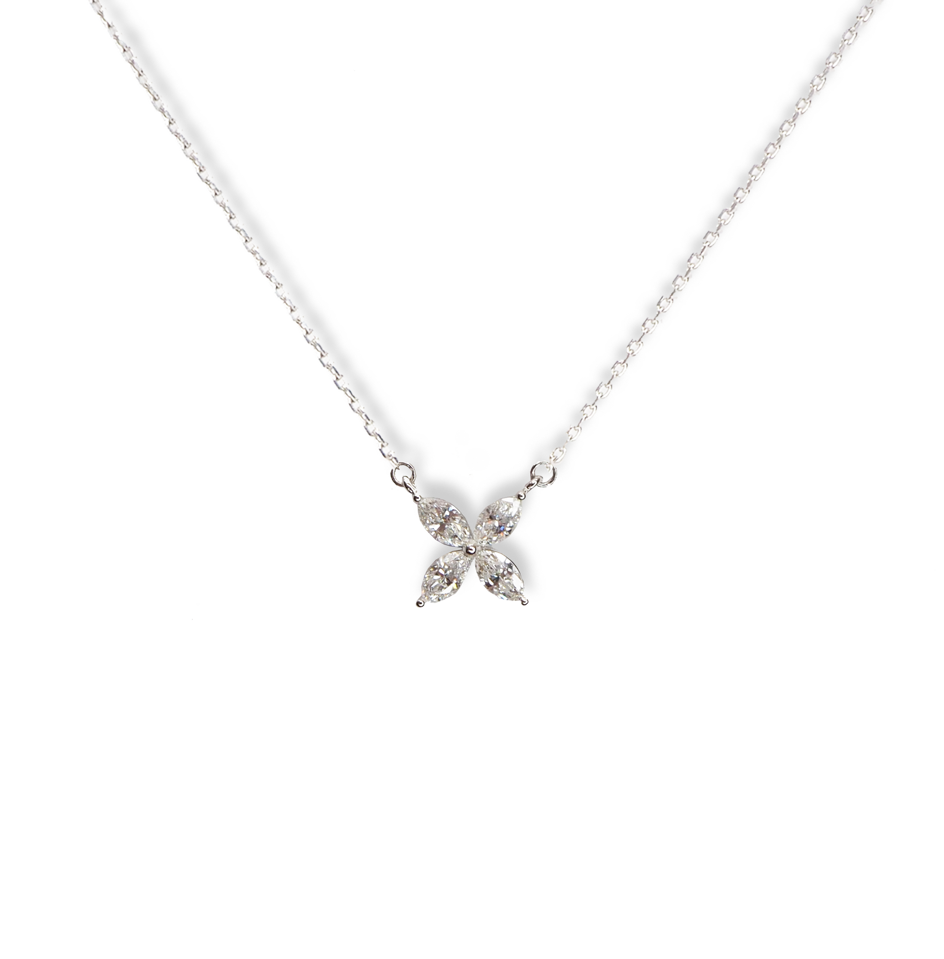 18K WG diamond necklace | Tayam Jewellery