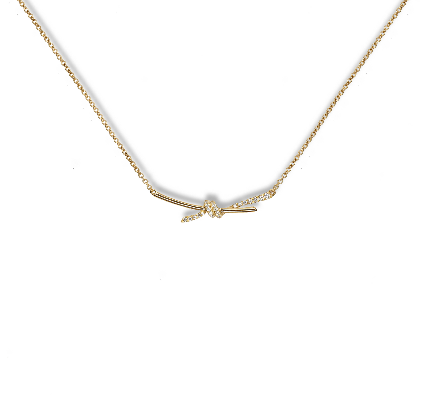 18K YG diamond necklace | Tayam Jewellery