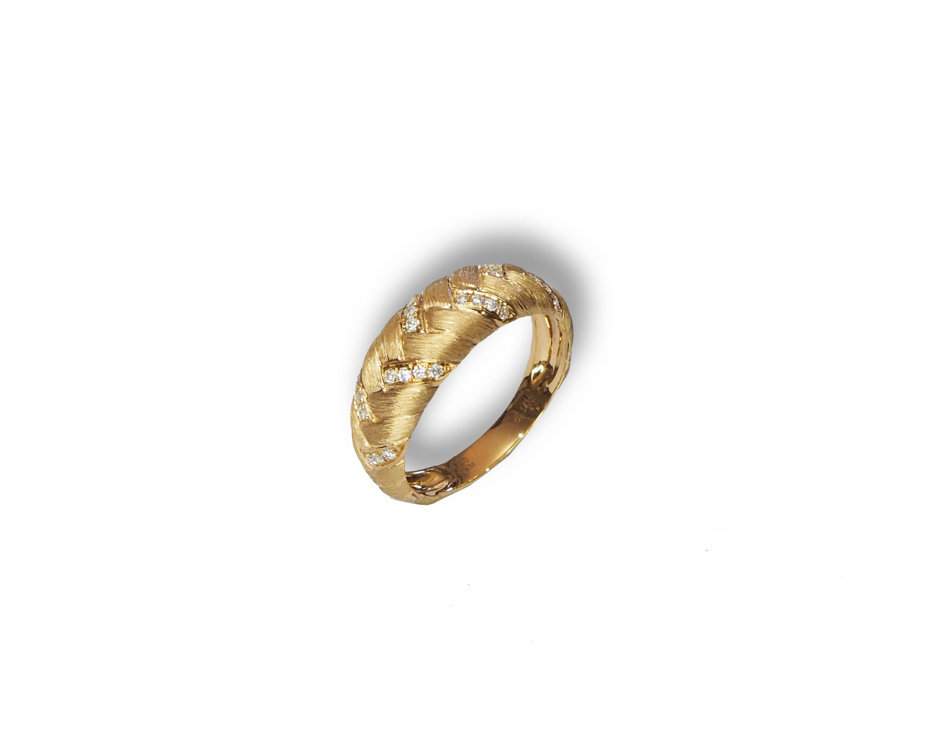 18K YG diamond ring | Tayam Jewellery