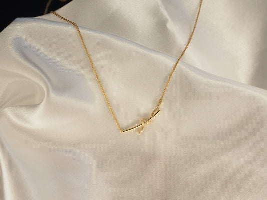 18K YG diamond necklace | Tayam Jewellery