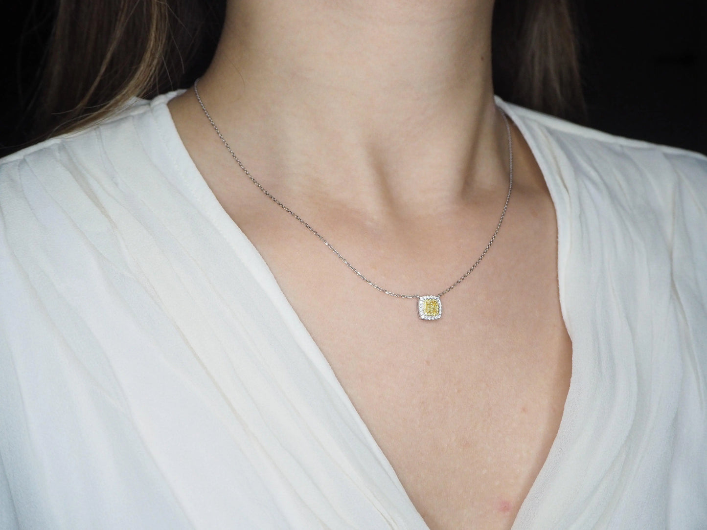 Yellow Diamond Necklace | Tayam Jewellery